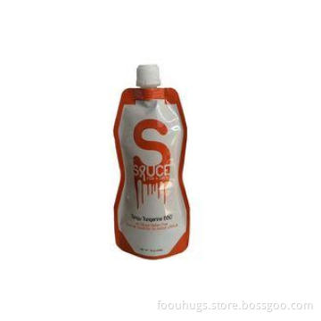 16 Oz BBQ Spout Pouch Packaging , Die Cut Foil Stand Up Liq